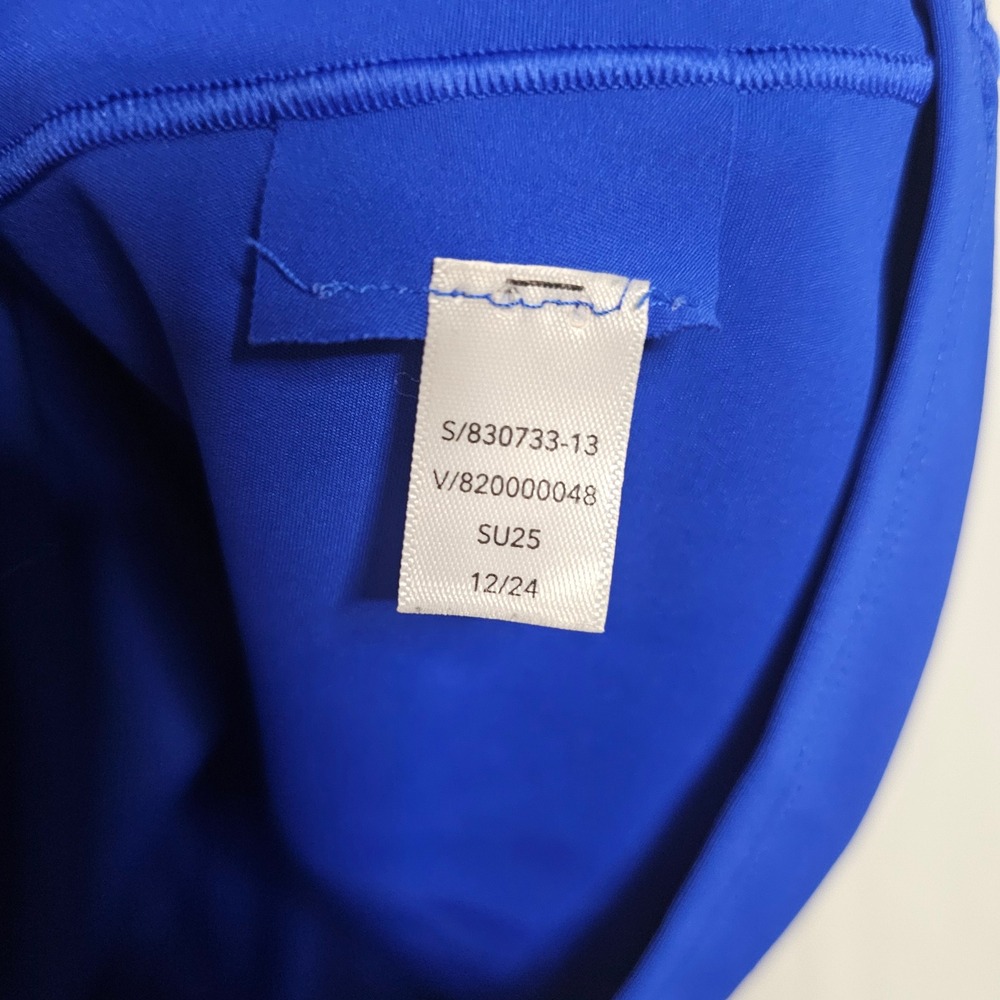 Athleta Interval Tank Royal Blue Racerback Built-in Bra Workout Crop Top Large - Picture 6 of 6